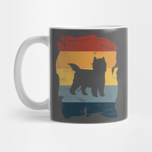 Cairn Terrier Distressed Vintage Retro Silhouette Mug